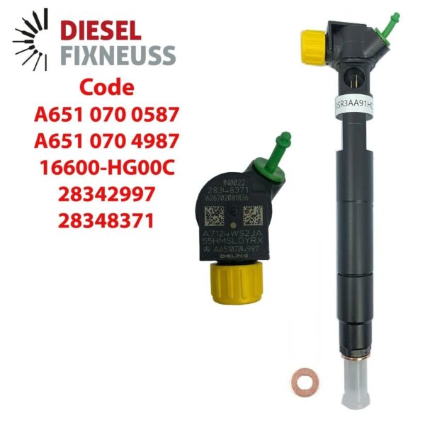 allhues 4x Diesel Injectors for 2.2L CDI OM651 Engine – High-Performance Set - Image 3
